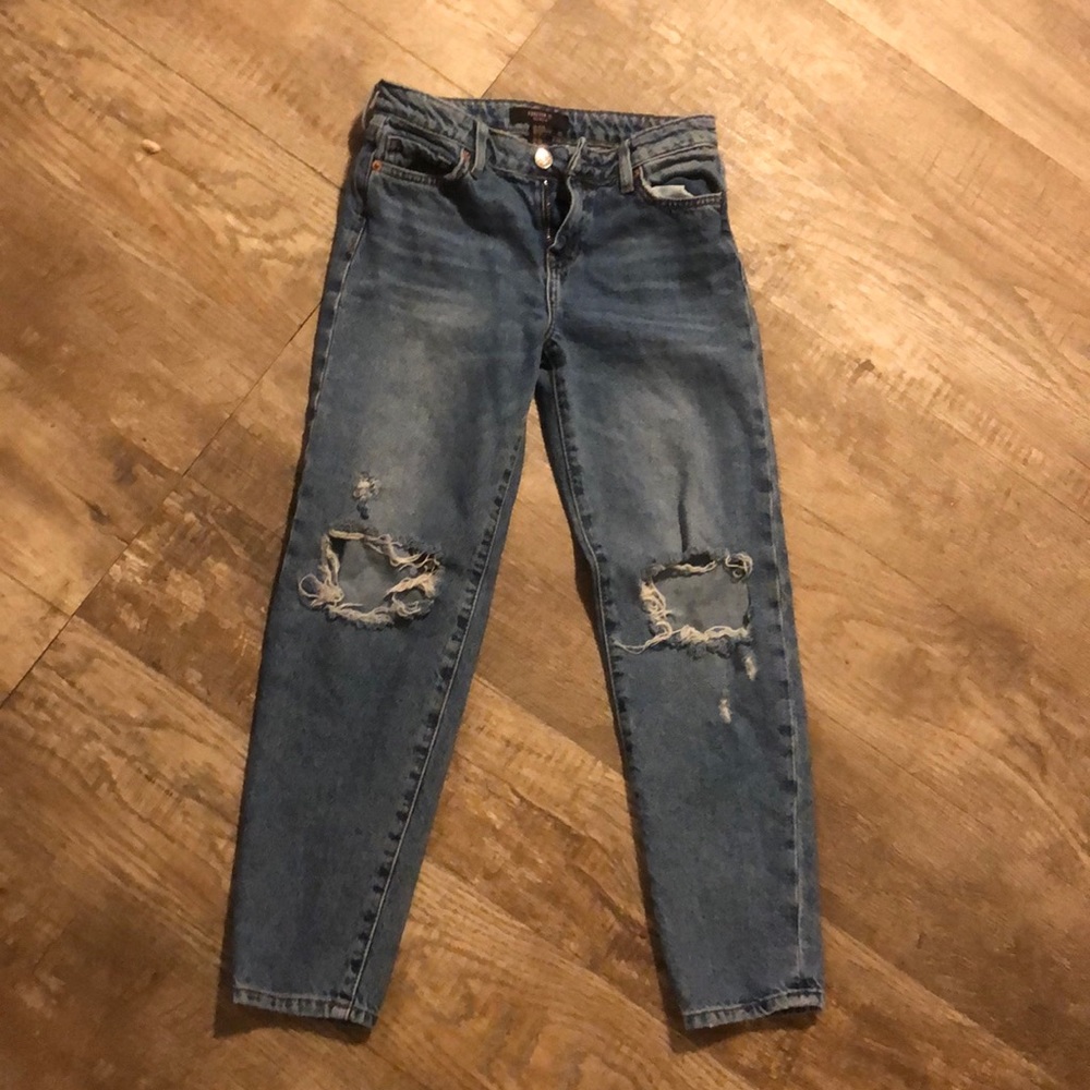 jeans from forever 21 they fit like a size 1-2 in woman’s